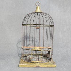 Victorian brass Parrot Cage (round)