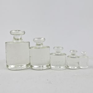 Glass measuring weights