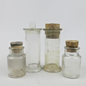 Vintage small glass bottles x 4